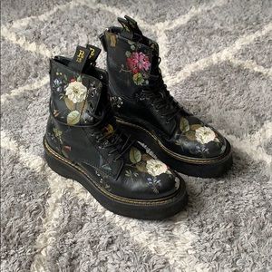 R13 Single Stack Floral Boots